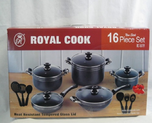 Royal Cook 16 Piece Cookware Set